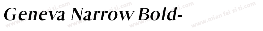 Geneva Narrow Bold字体转换